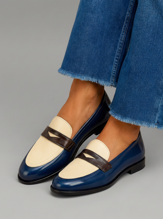 Claudia – Loafer Bicolore con Design Ergonomico