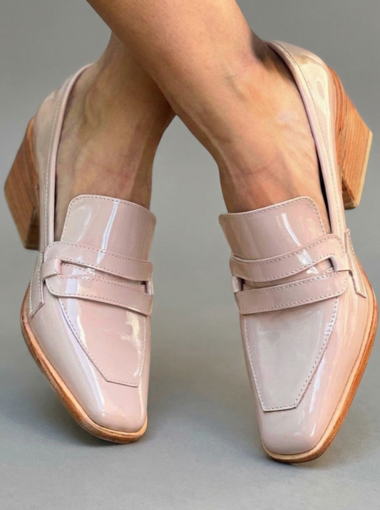 Elena – Mocassino Lucido con Interno Vellutato