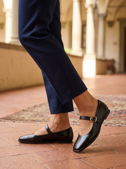 VitaFeet Classica – Ballerina Mary Jane in Pelle con Fibbia