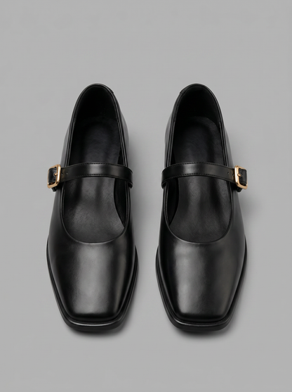 VitaFeet Classica – Ballerina Mary Jane in Pelle con Fibbia