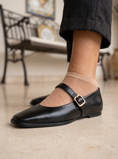 VitaFeet Classica – Ballerina Mary Jane in Pelle con Fibbia