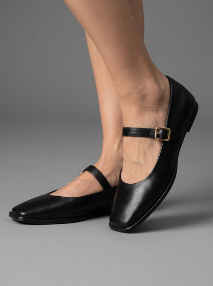 VitaFeet Classica – Ballerina Mary Jane in Pelle con Fibbia