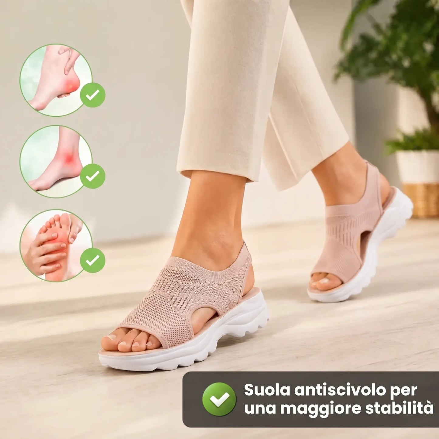 Beatrice | Sandali Ortopedici Antiscivolo